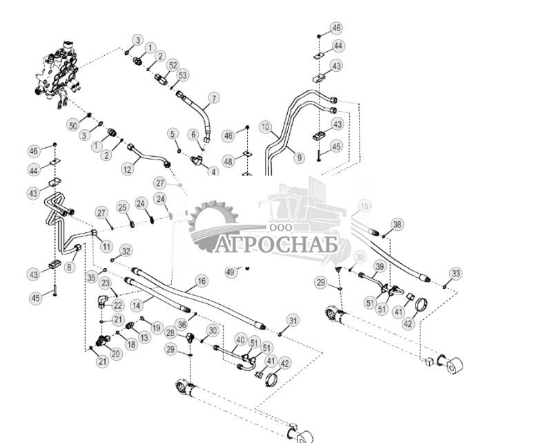 Гидравлические линии цилиндра стрелы (самовыравнивающиеся) (194402 - ) - ST155147 219.jpg